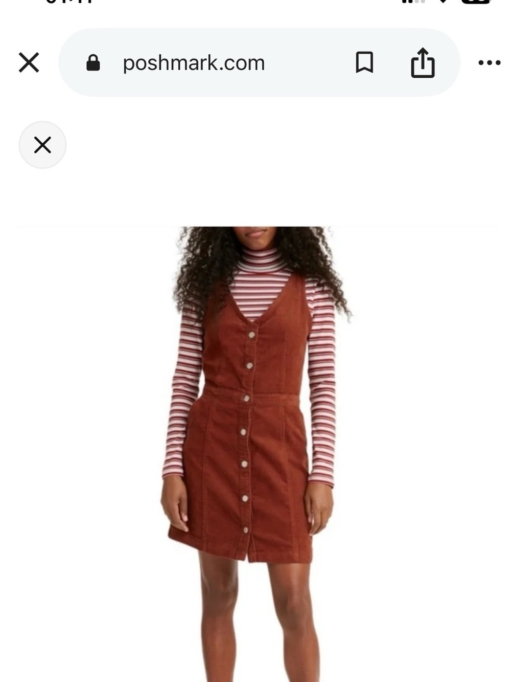Levi's Tuli Corduroy Short Sleeve Mini Dress - Picture 2 of 10